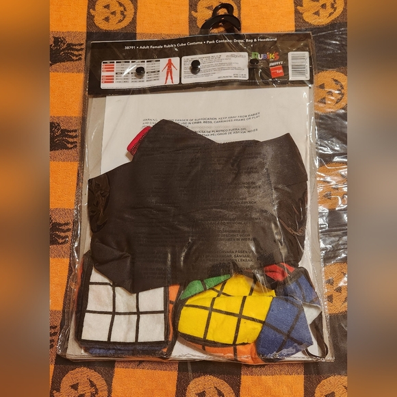 Rubik's Cube, Adult costume; Size 10-12 - Picture 2 of 2